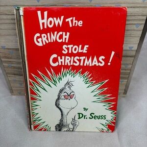 Dr. Seuss 1st Edition Vintage 1957 How the Grinch Stole Christmas Hardcover Book